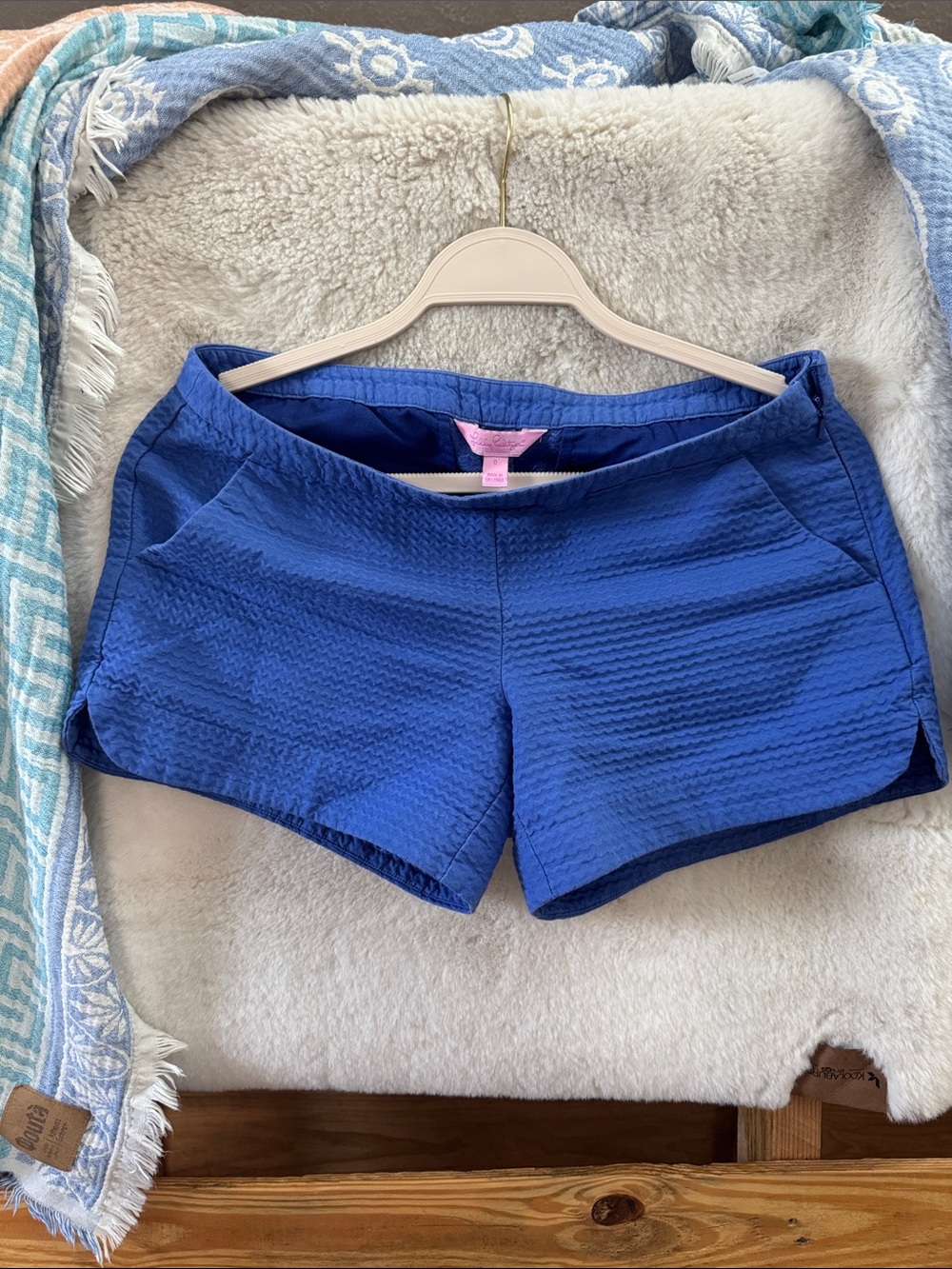 Lilly Pulitzer Royal Blue Textured Shorts